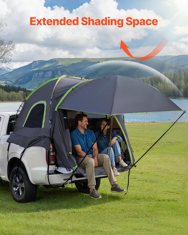 Truck Bed Tent for 2-3 People, Waterproof, Fits 5-8.2 Ft Trucks, Easy Setup gallery