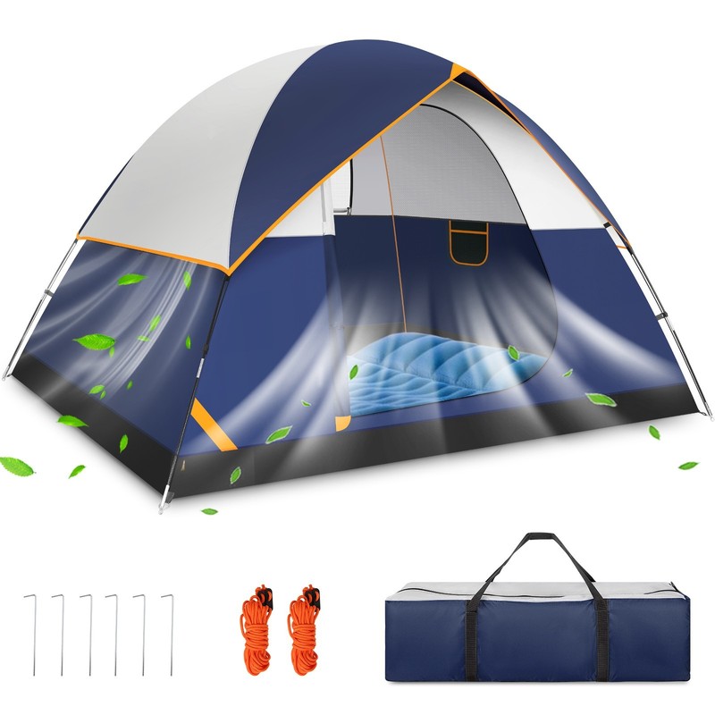 4-6 Person Camping Tent with Carry Bag Instant Tent for Outdoor/Hiking/Traveling
