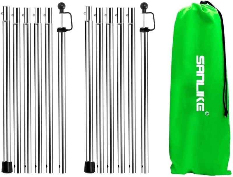 Durable 90 in Heavy Duty Tarp Poles - Adjustable and Lightweight for Outdoors gallery