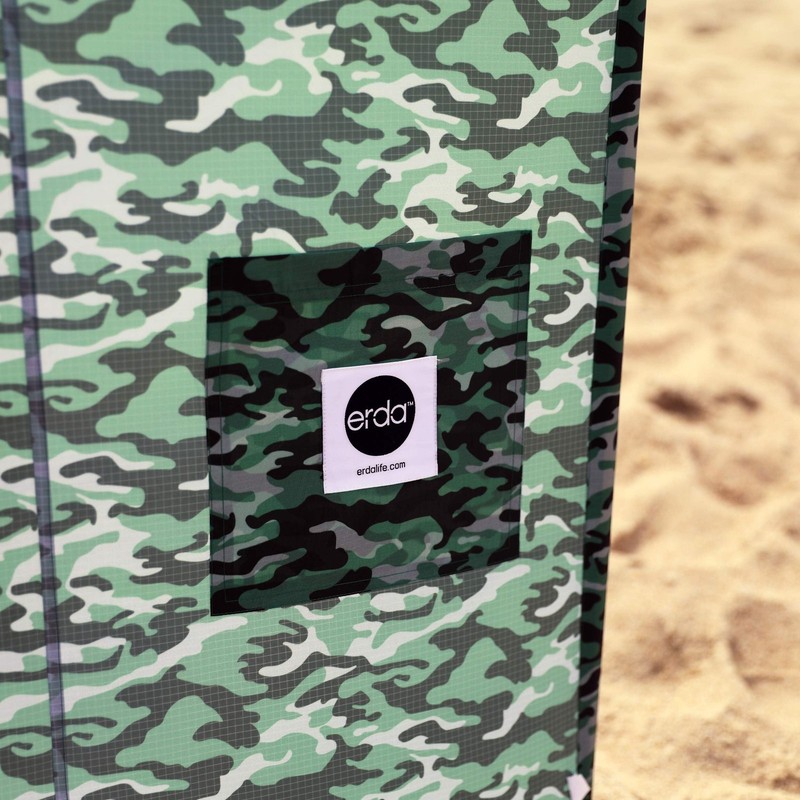 Forest Camo 20ft Beach Privacy: Wind's Worst Nightmare & Your Secret Spot + Bag gallery