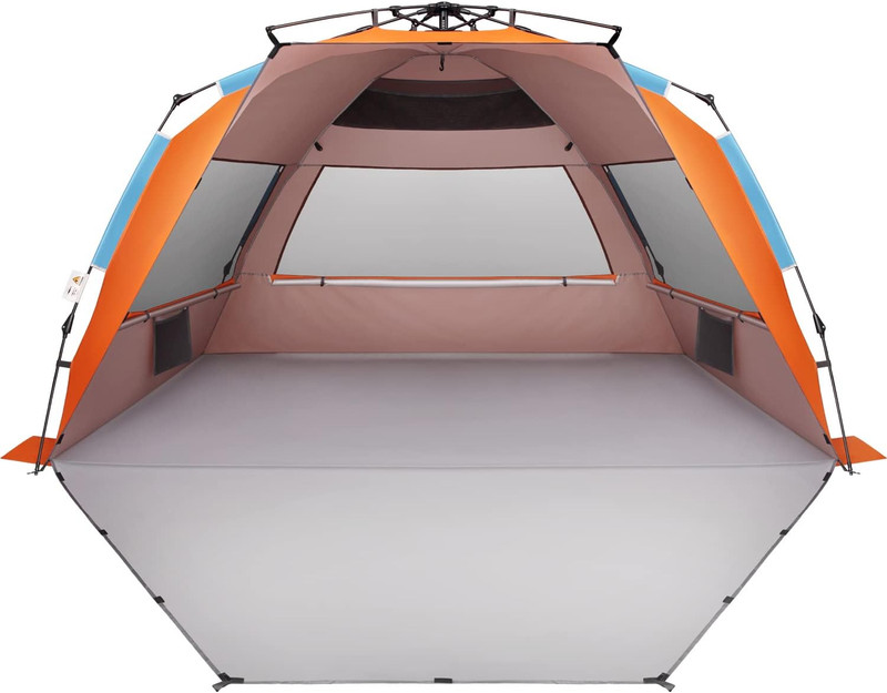 Xx-Large Beach Tent Sun Shelter for 5-6 Person Portable Sun Shade Instant Pop up