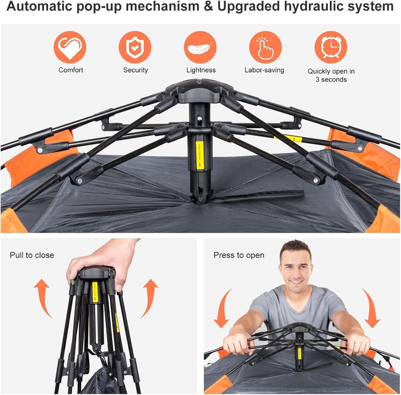 Camping Tent Automatic 2 Man Person Instant Tent Pop Up Dome Tent 4 J... gallery