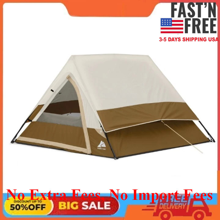 [HOT SALE] Ozark Trail 7′ x 7′ 3-Person A-Frame Tent, 13.44 lbs, New USA, No Fee