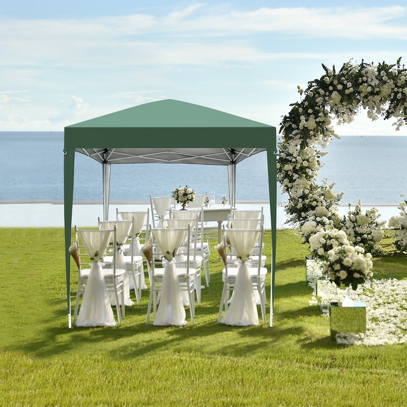 2 x 2m Two Doors&Two Windows Practical Waterproof Right-Angle Folding Tent Green gallery