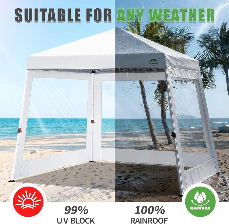 Clear Canopy Sidewalls for 10x10 Slant Leg Pop Up Tent,3 Pack Sunwalls Only,B... gallery