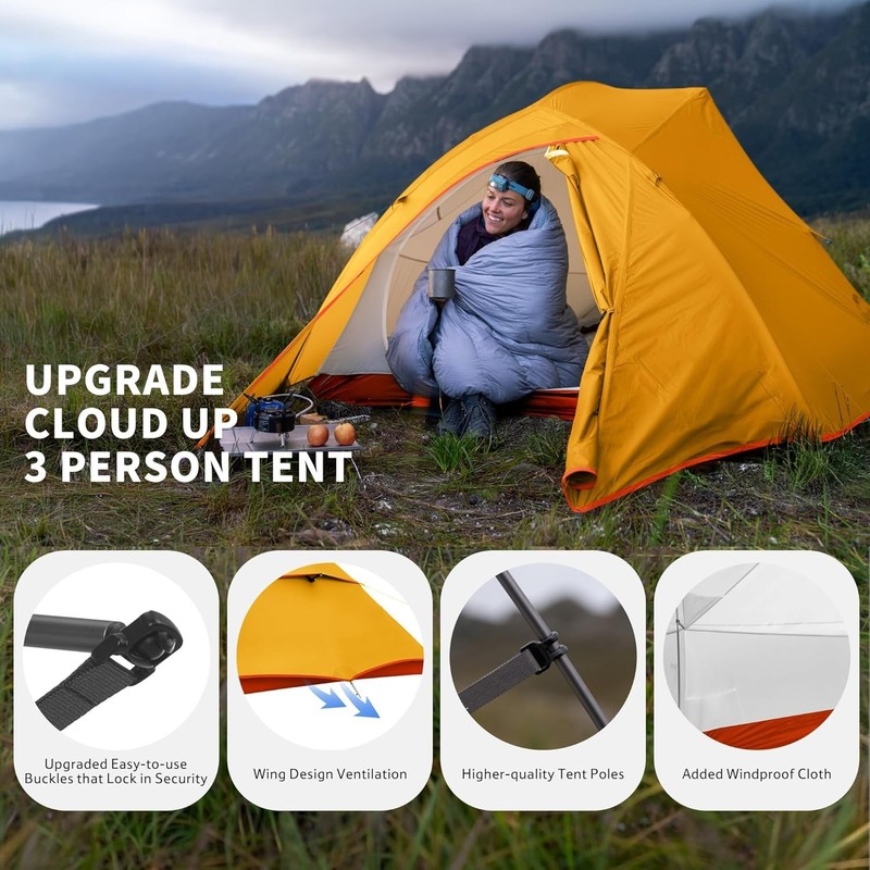 Cloud Up 3 Person Dome Tent - Breathable & Weather Resistant gallery