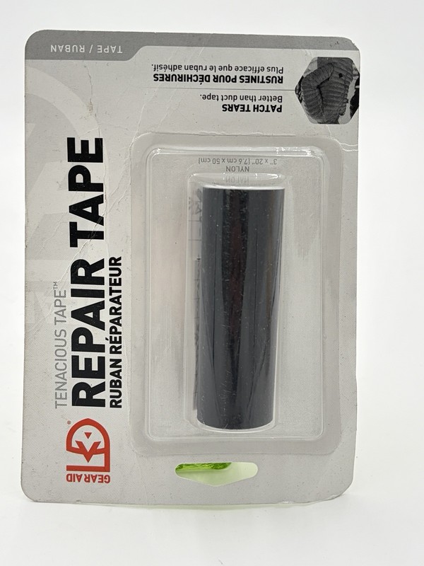 Gear Aid Tenacious Tape Repair Tape Black 3″x20″ Ultra Strong Flexible Adhesive