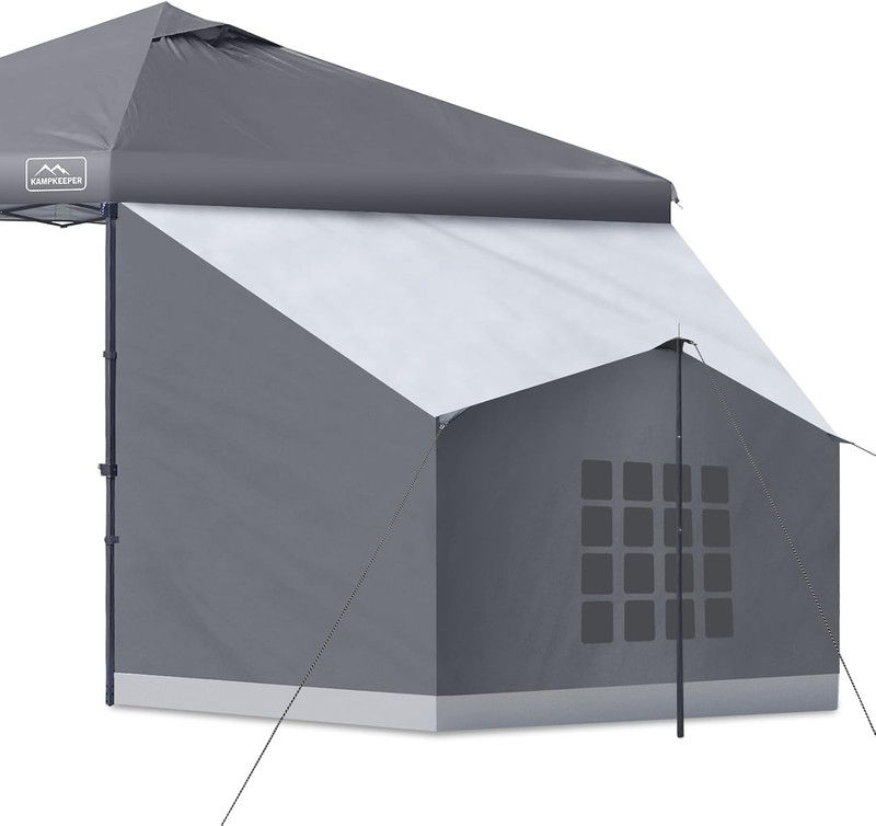 Side Tent,1/2 Person Camping Tent for 10′ x 10′ Pop Up Canopy, Easy Set Up Gazeb
