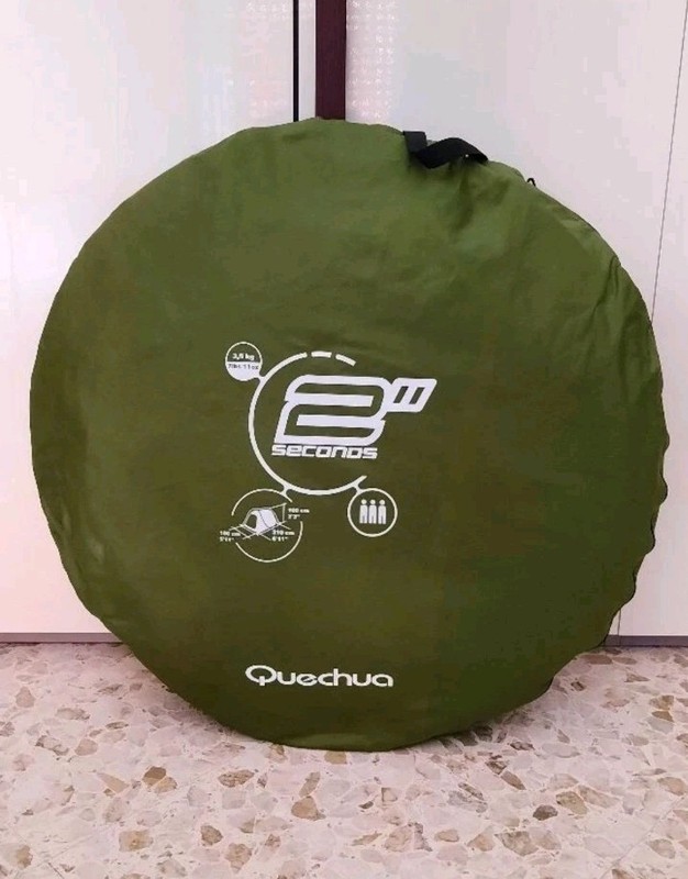 QUECHUA 2 Seconds I 2.10m x 0.90m 1 Person Tent Camping & Hiking Backpack