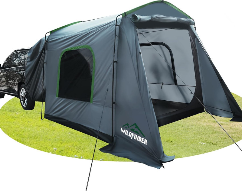 Wildfinder SUV Tent, 5-9 Person Rectangle Car Tent for Family, Waterproof & Wind