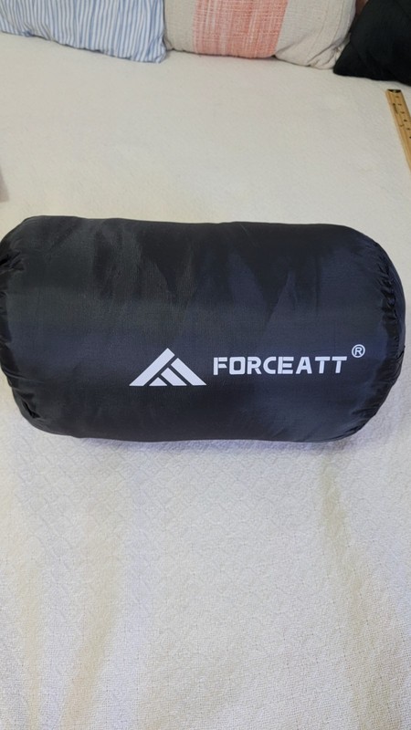 Forceatt Mummy Sleeping Bag for Temperatures 32 to 68F. Color:Grey & Orange New