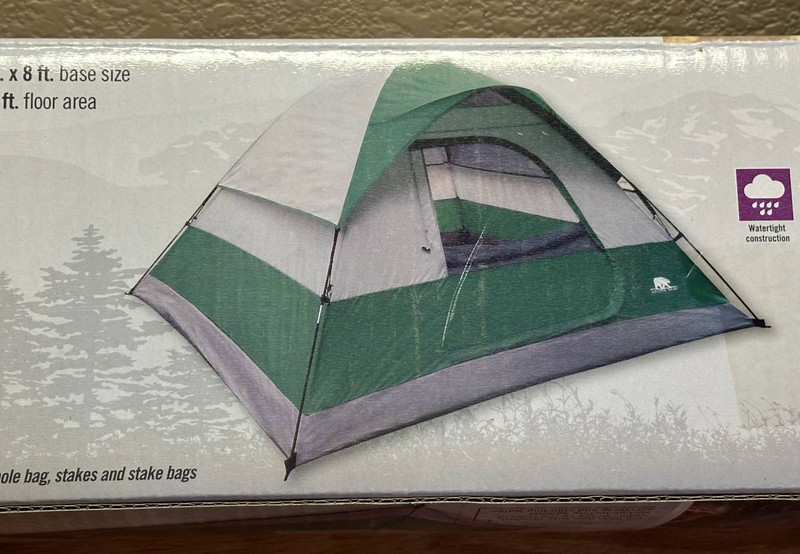 Brand New Golden Bear Wildwood 4 Person Dome Tent Camping Gear 8 ft x 8 ft Green gallery