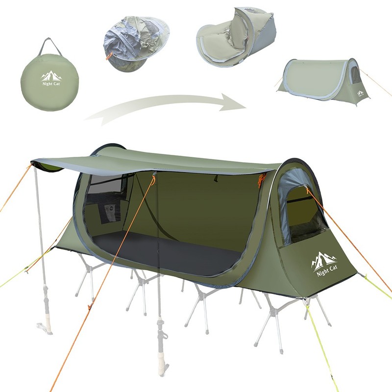 1-Person Automatic Tunnel Tent – Windproof & Waterproof for Hiking/Cycling​