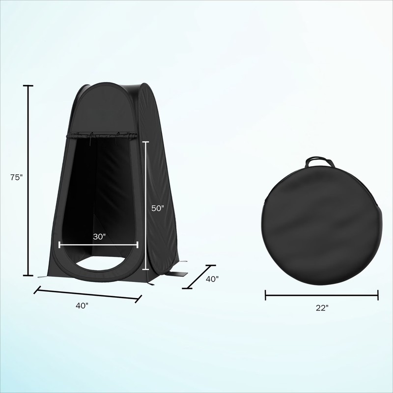 Outdoors Pop Up Privacy Tent, Dressing Room, or Bathroom (Black) gallery