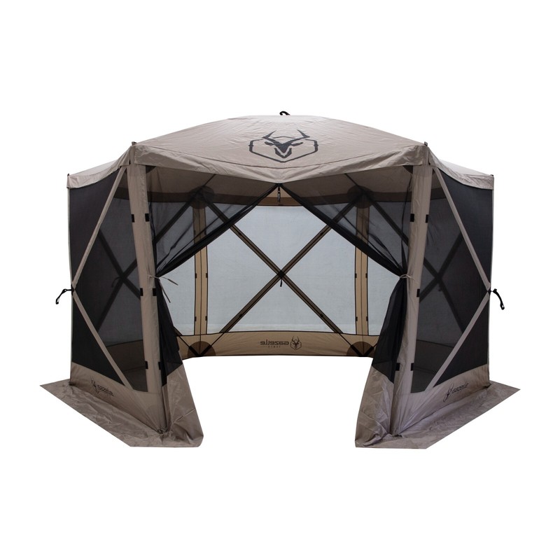 Gazelle Tents G6 6-Sided Portable Gazebo, 8-Person & Table, Desert Sand, GG602DS