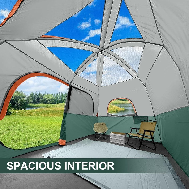 CAMPROS CP Upgraded 6/8 Person Camping Tents, Waterproof Windproof Family Tent gallery