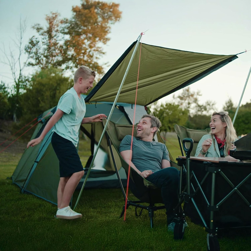 Cabin Tent with Vestibule: 3 Persons Pop up Camping Tent Double Layers Easy Quic gallery