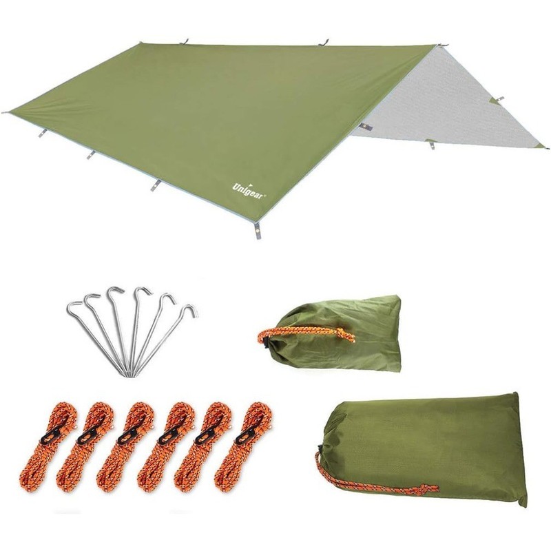 Waterproof Hammock Rain Fly Tent Tarp, 16.5x9.8ft, UV Protection, PU 3000mm