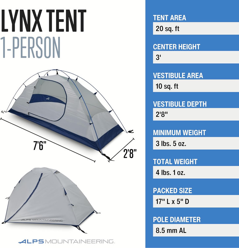 ALPS Mountaineering Backpacking-Tents Lynx 1 gallery