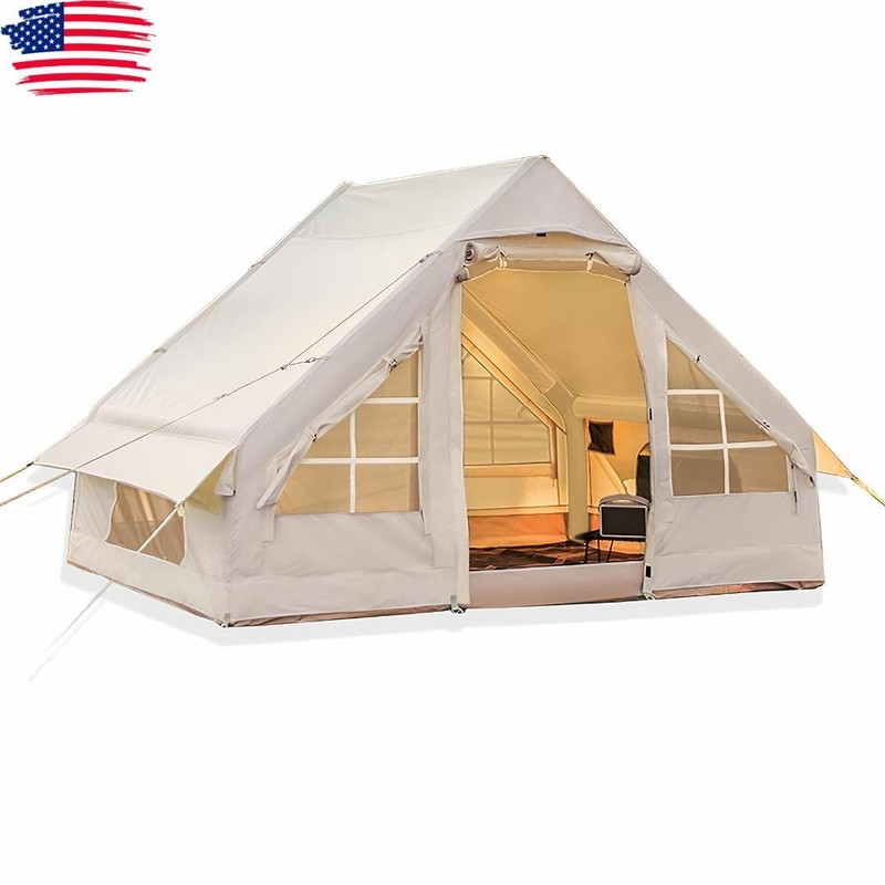 for 4-6 People Air Tent with Hand Pump All-season Tents for Adults Travel Hiking