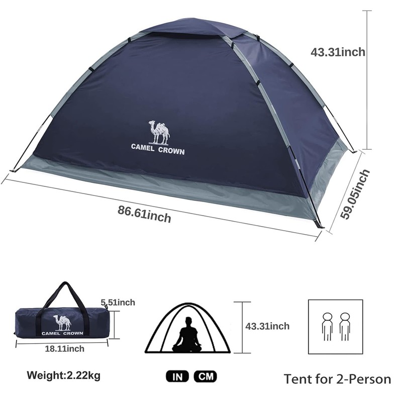 CAMEL CROWN Camping Dome Tent 2-5 Person Waterproof 4-Season Lightweight gallery