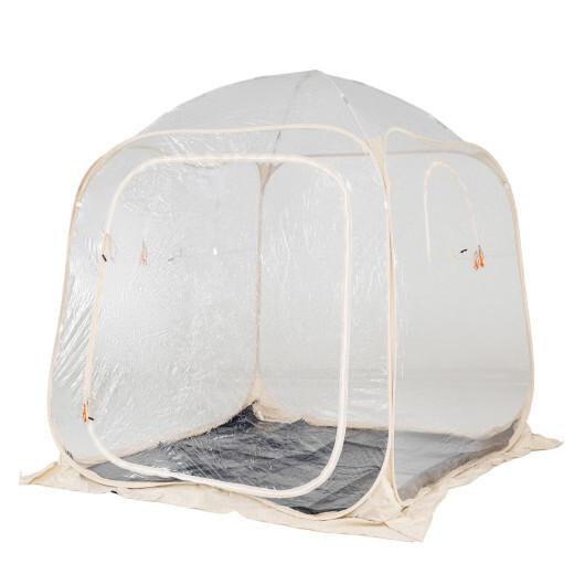 7 x 7 FT Pop Up Sports Tent Clear Bubble Tent All-Weather Waterproof Pod with Se