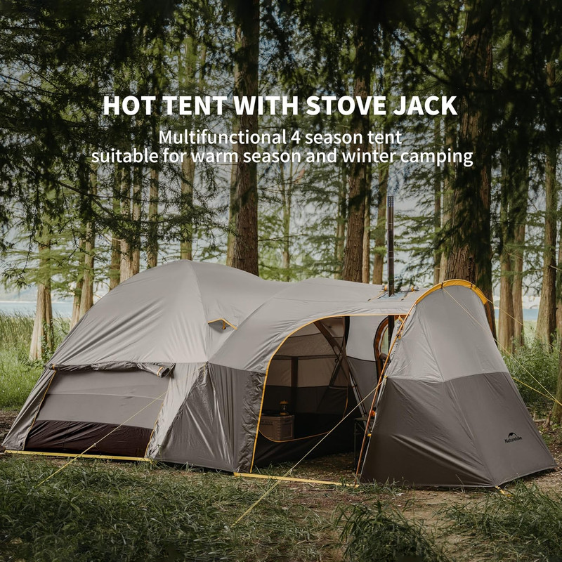 KOTA Waterproof Family Camping Tent for 4, 6, 8 People with Vestibule Porch gallery