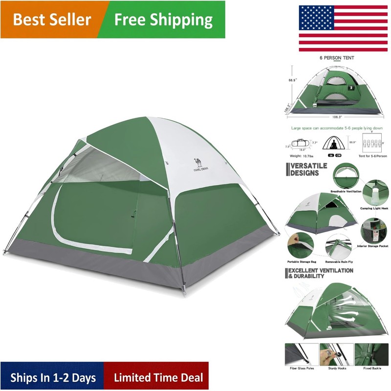 Spacious Portable Backpacking Tent for Families – Waterproof & Ventilated Design