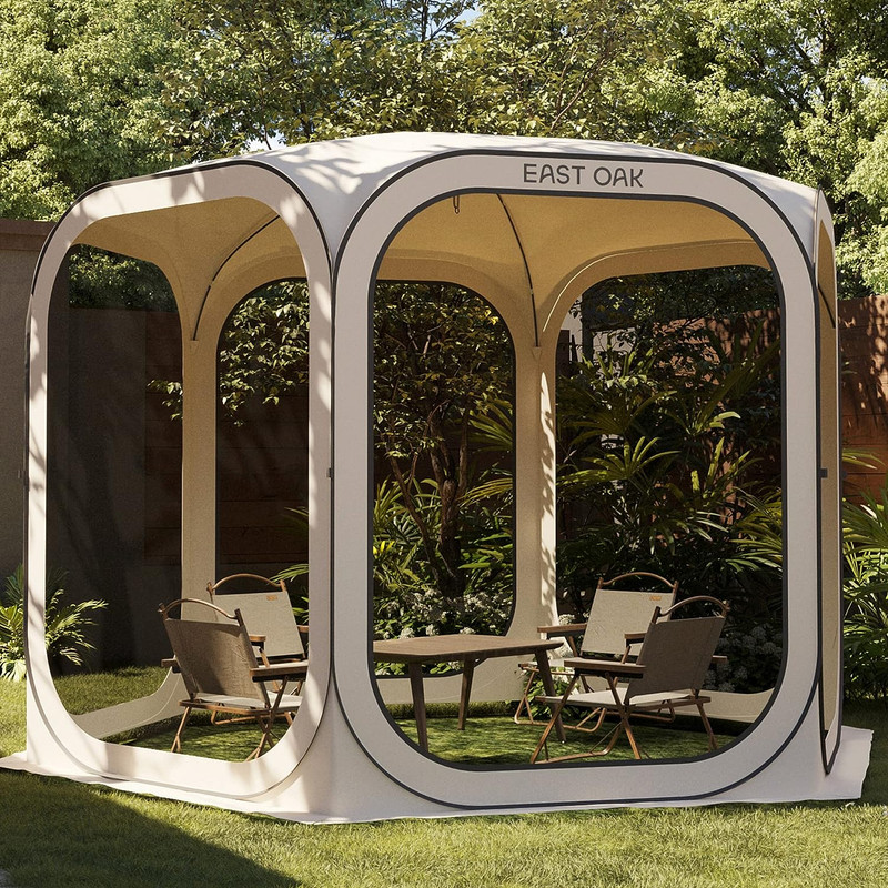Screen House Tent Pop-Up, Portable Screen Room Canopy Instant Screen Tent 10 X 1