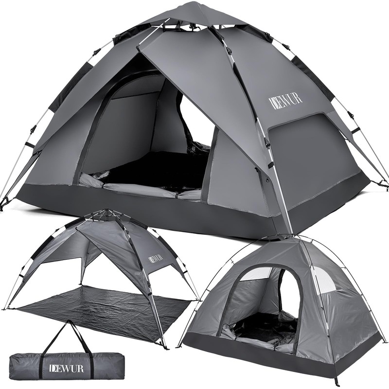 Camping Tent Pop Up Tent 4 Person Waterproof Dome Tent Family Tent Beach…