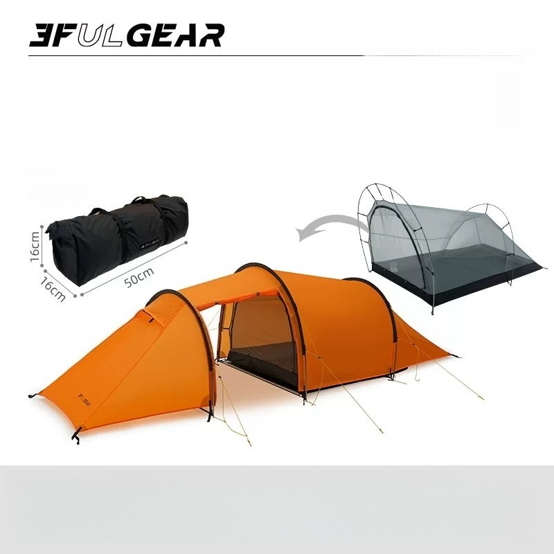 3F UL GEAR 2Max 3 Season 2 Person Ultralight Tunnel Tent