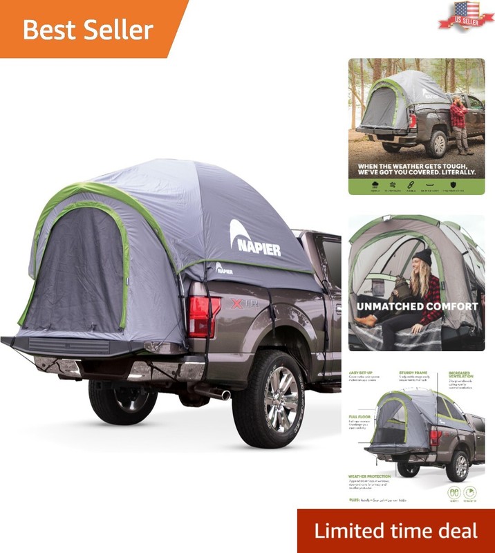 Spacious 2-Person Truck Bed Tent with Rainfly for All-Season Camping Comfort