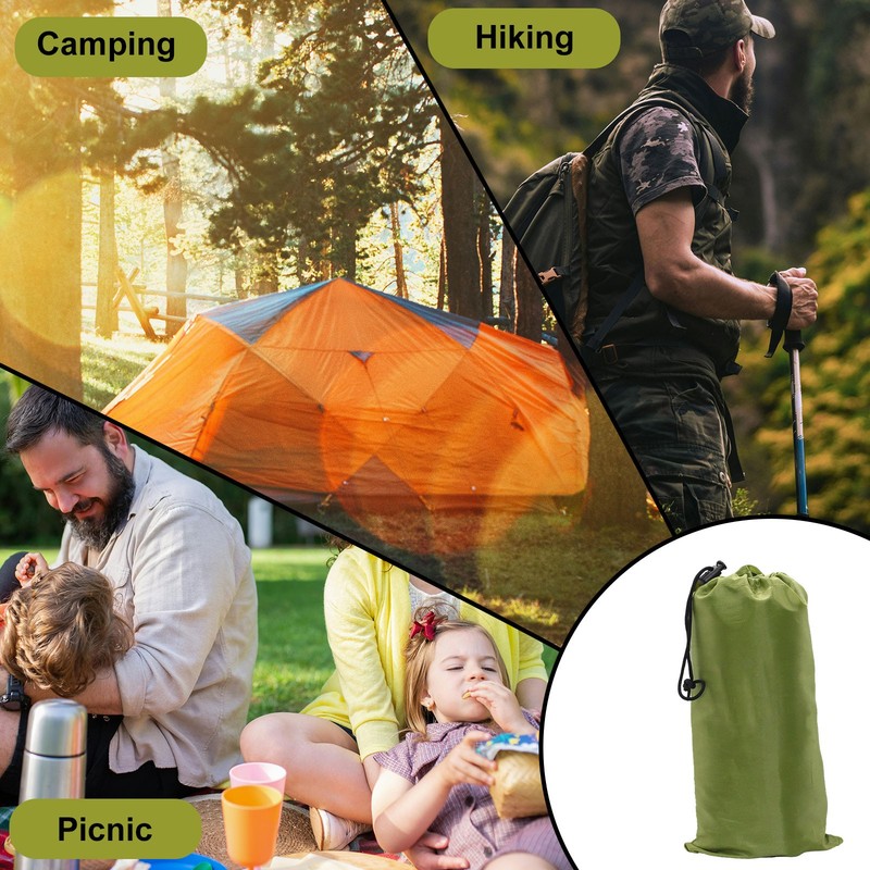 83*59in Camping Tent Tarp Shelter Hammock Awning Sun Shade Rain Cover Pad Mat gallery