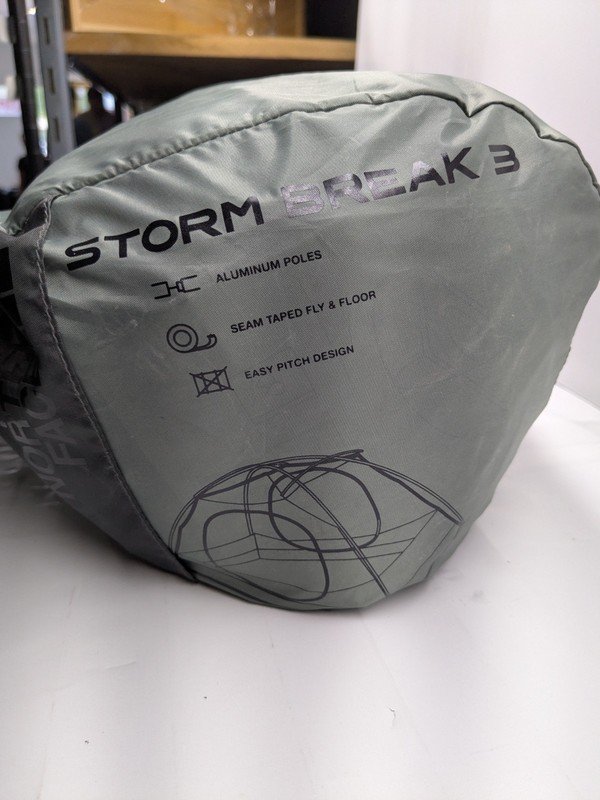 The North Face Stormbreak 3 Tent 3 Person Green Aluminum Poles Seam Taped…