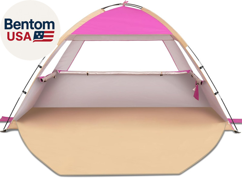 Beach Tent Sun Shelter for 3/4/6/8 Person, UPF 50+ UV Protection Beach Canopy, L