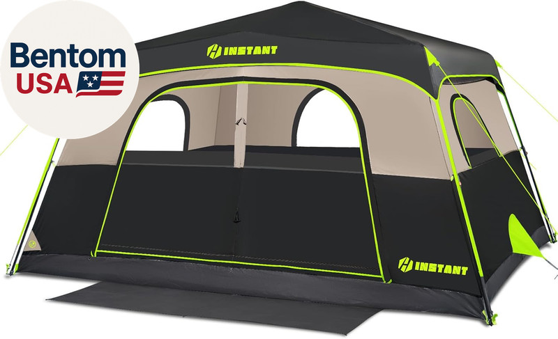 4/6/8/10 Person Instant Tent, Waterproof Pop up Tents for Camping with Rainfly,