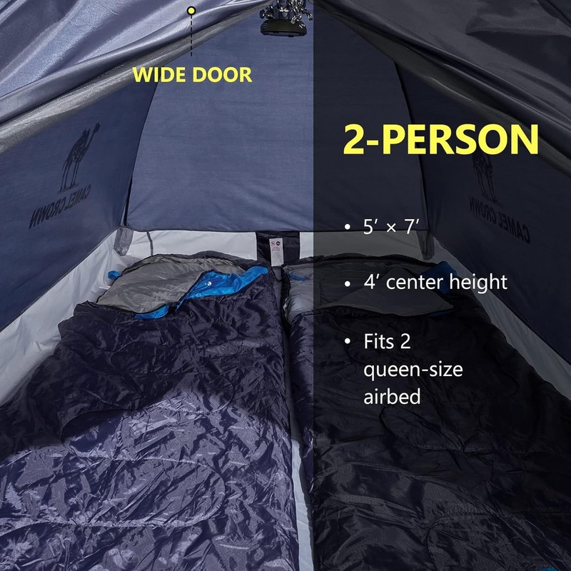 Lightweight 2-Person Waterproof Dome Tent for All-Season Camping Adventures gallery