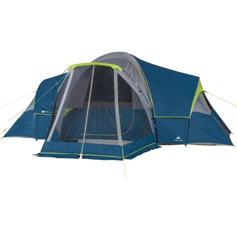 Ozark Trail 10-Person Dome Tent with Screen Porch – 3-Room Family Camping Tent