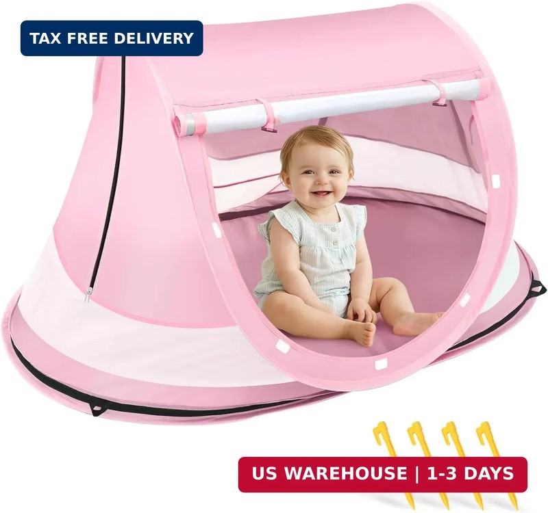 Baby Beach Tent, Pop Up Beach Tent Sun Shade for Beach, UPF 50+ UV Protection Su