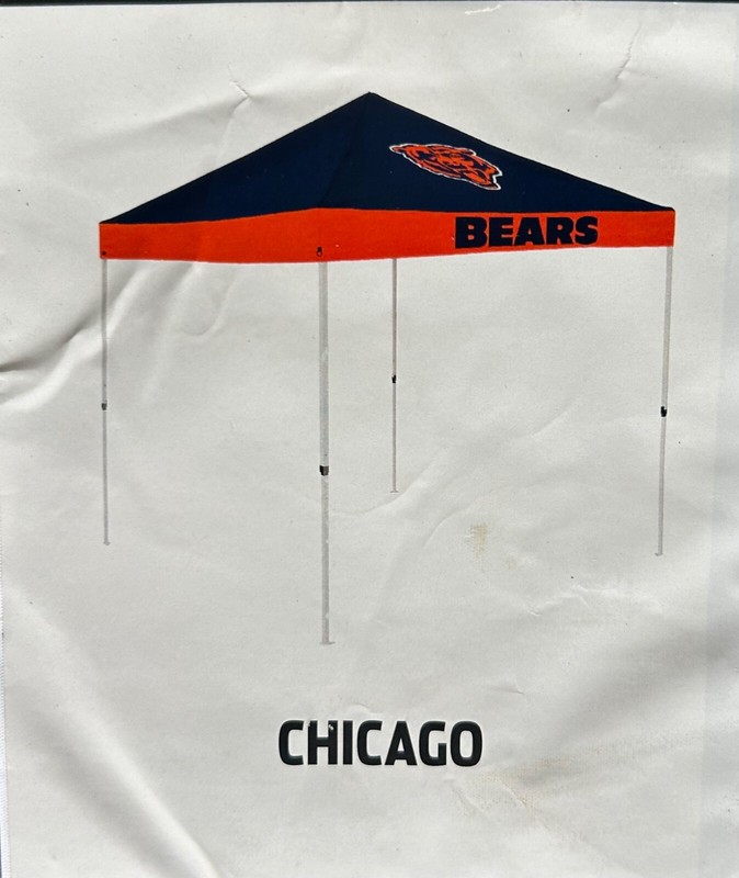 CHICAGO BEARS Canopy NFL Teams Tailgating w/ Carrying Case Shelter Sturdy Tent