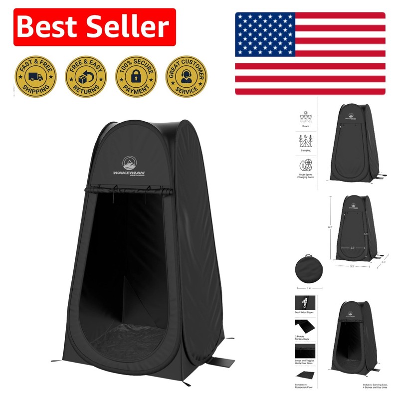 Compact Pop Up Shower Tent with Water-Resistant Fabric for Outdoor Adventures
