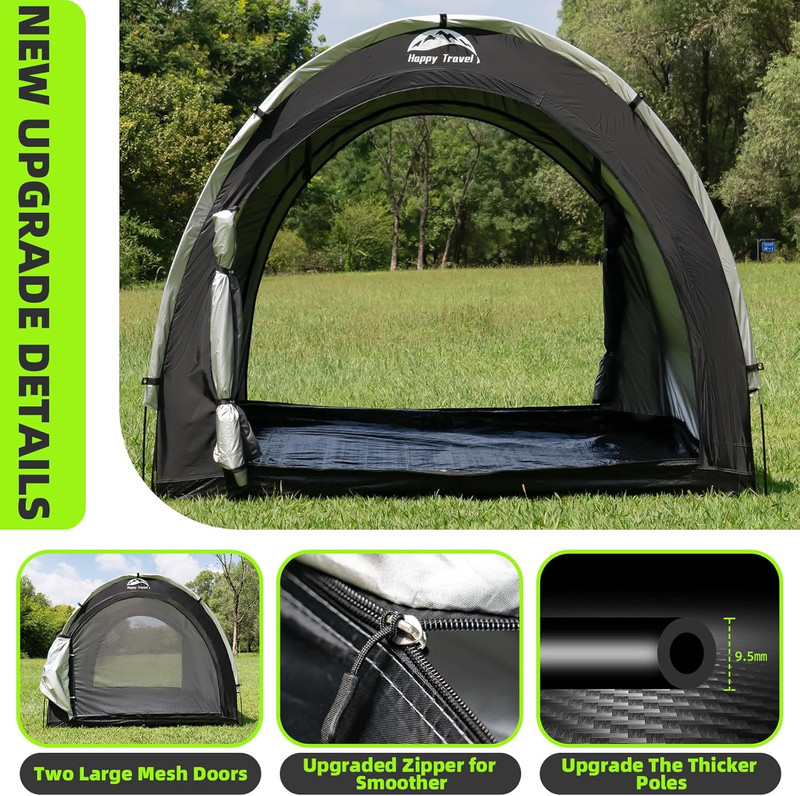 Bike Storage Tent Shed, Outdoor Waterproof Bicycle Covers Shelter with Window fo gallery