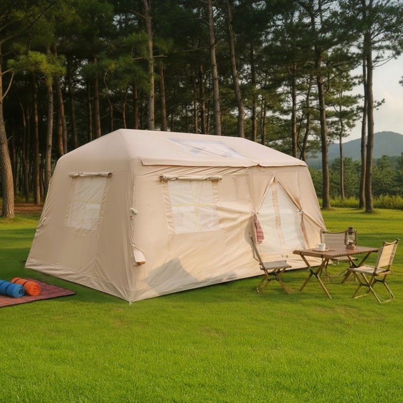 11 m ² camping inflatable tent, waterproof Oxford cloth luxury camping tent