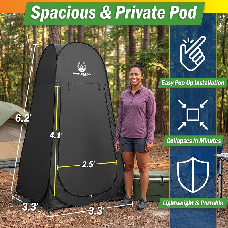 3.3ft Pop Up Dressing Room & Shower Enclosure - Versatile Outdoor Privacy Tent gallery