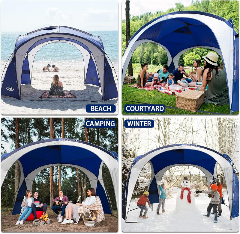 Easy Beach Tent Pop up Canopy UPF50+ Tent with Side Wall, Ground Pegs, and Stabi gallery