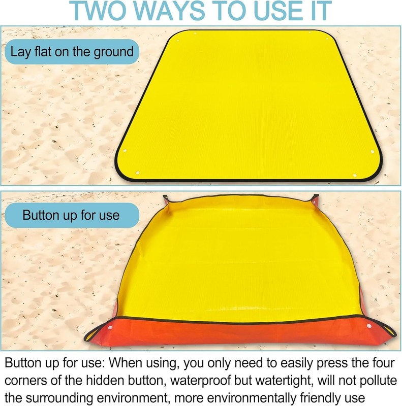 39.5" Camp Shower Tent Bottom Mat, Non Slip Changing Tent Bottom Pad, Removable gallery