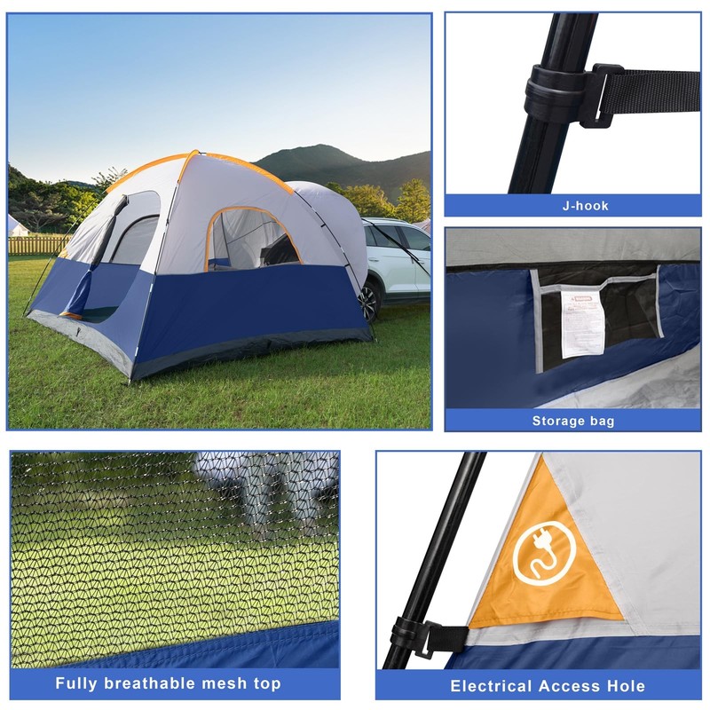 SUV Dome Tent for Camping, Outdoor 6 Person Car Camping Tent, Easy Set Up SUV... gallery