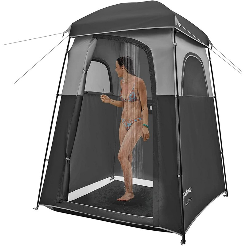 The KingCamp Oversize Camping Shower Tent is a spacious outdoor privacy tent des