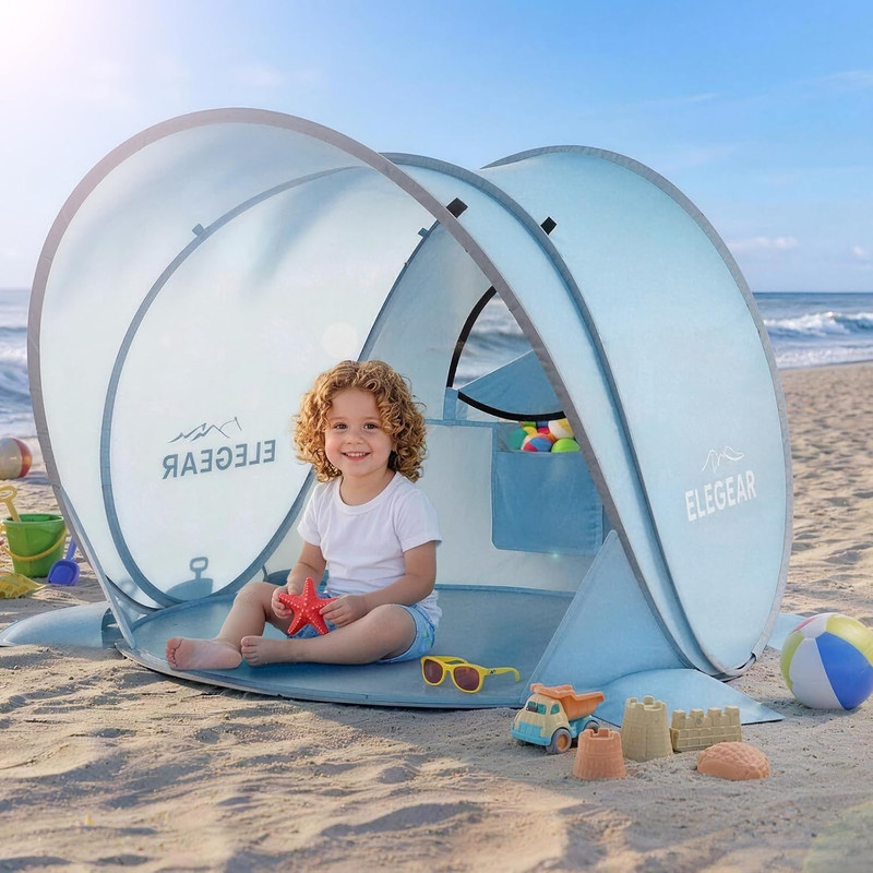 Pop up Baby Beach Tent with Mini Canopy, Cumbrex™ UPF 50+ UV Protection Baby Ten