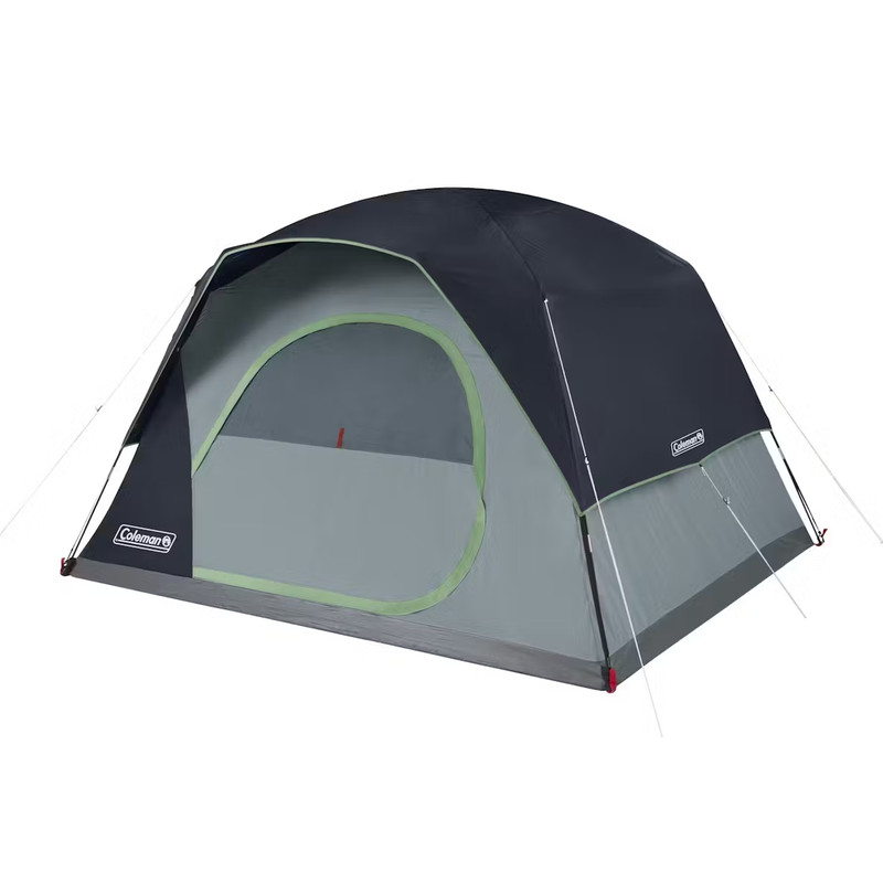 Coleman 6-Person Skydome Camping Tent Blue Nights Instant Setup Family Outdoor